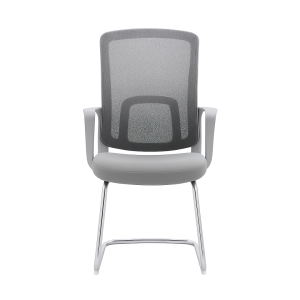 Silla de oficina ergonómica con respaldo de malla y base cromada