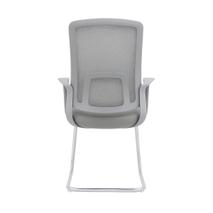 Silla de oficina ergonómica con respaldo de malla y base cromada