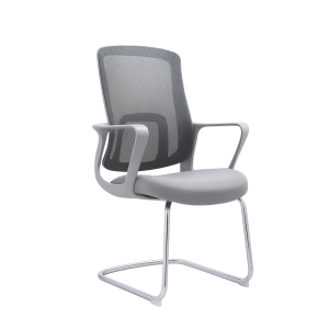 Silla de oficina ergonómica con respaldo de malla y base cromada