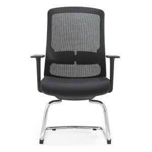 Silla de oficina ergonómica fija con patas de aluminio diseño moderno y elegante calidad premium