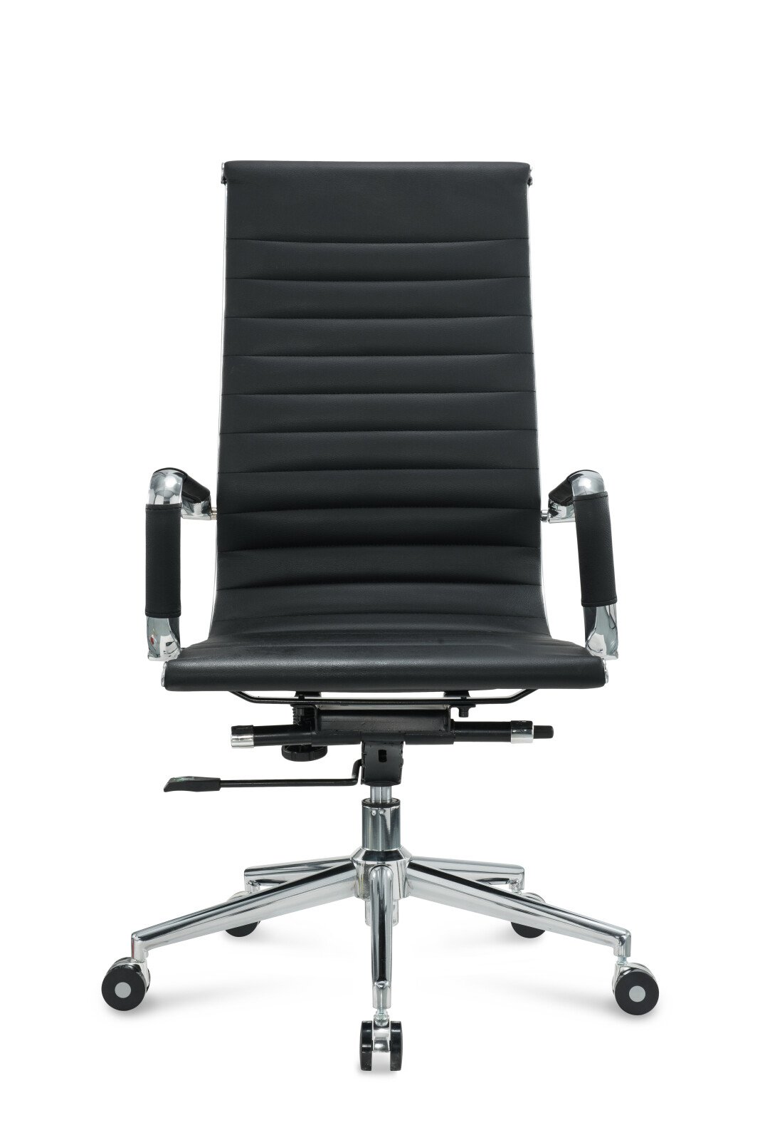 Silla de oficina ergonómica regulable fabricada en cuero ecológico y estructura de aluminio 1 Silla de oficina ergonómica regulable fabricada en cuero ecológico y estructura de aluminio