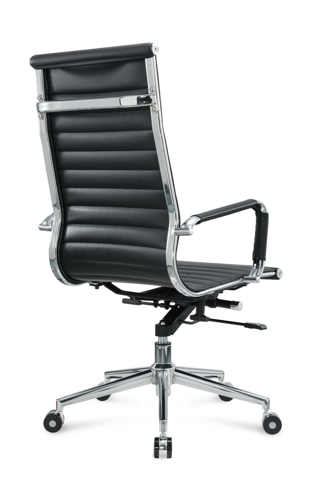 Silla de oficina ergonómica regulable fabricada en cuero ecológico y estructura de aluminio 3 Silla de oficina ergonómica regulable fabricada en cuero ecológico y estructura de aluminio