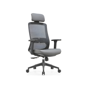 Silla ergonómica con soporte lumbar y reposacabezas ajustable