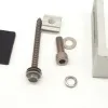 Soporte L con goma + tornillo autoperforante + Tuerca D para fijación de los paneles fotovoltaicos al tejado de chapa largo 120 mm -ancho 40 mm