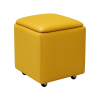 Taburete multifuncional 5 en 1 de PU y látex – amarillo