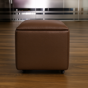 Taburete multifuncional 5 en 1 de PU y látex – marrón