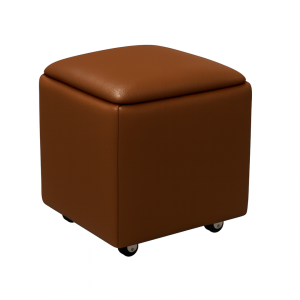 Taburete multifuncional 5 en 1 de PU y látex – marrón