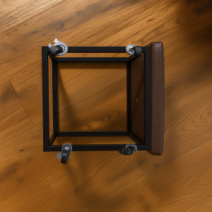 Taburete multifuncional 5 en 1 de PU y látex – marrón