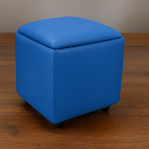 Taburete multifuncional 5 en 1 de PU y látex – naranja