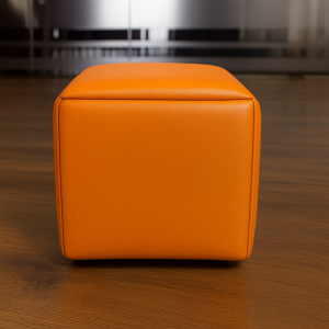 Taburete multifuncional 5 en 1 de PU y látex – naranja