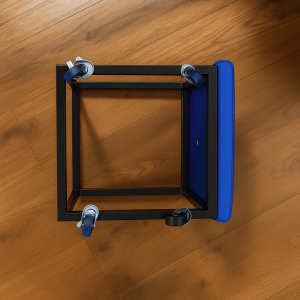 Taburete multifuncional 5 en 1 de PU y látex – naranja