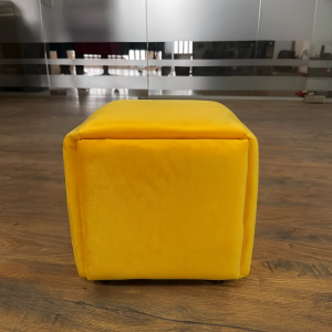 Taburete multifuncional 5 en 1 de terciopelo – color amarillo