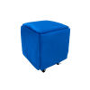 Taburete multifuncional 5 en 1 de terciopelo – color azul