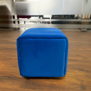 Taburete multifuncional 5 en 1 de terciopelo – color azul