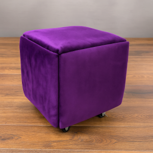 Taburete multifuncional 5 en 1 de terciopelo – color morado