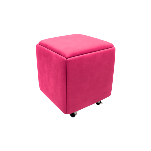 Taburete multifuncional 5 en 1 de terciopelo – color rosa