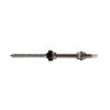 Tornillo de fijación de acero inoxidable M10 X 250 mm con cabeza hexagonal SW7 provisto de 3 tuercas de acero inoxidable
