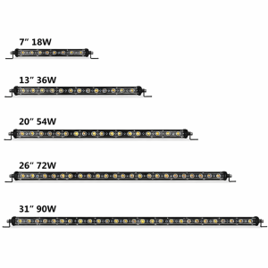 Barra LED Slim 6D – lente óptica única 20 pulgadas 54W Off-Road