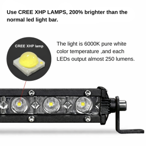 Barra LED Slim 6D – lente óptica única 26 pulgadas 72W Off-Road