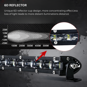 Barra LED Slim 6D – lente óptica única 7 pulgadas Off-Road 18W