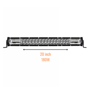 Barra LED para automóvil 20 pulgadas 180W – doble fila de LEDs