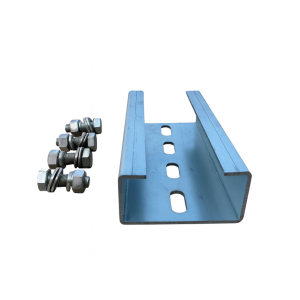 Conector metálico para perfiles tipo C en acero galvanizado