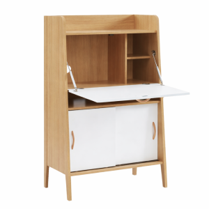 Escritorio abatible – diseño compacto superficie de trabajo práctica Blanco