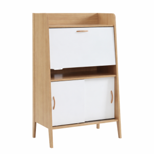 Escritorio abatible – diseño compacto superficie de trabajo práctica Blanco