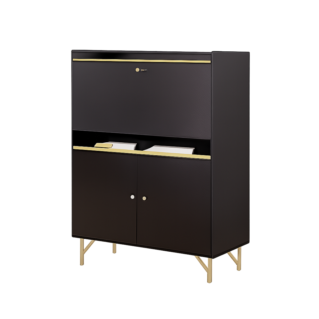 Escritorio abatible– diseño compacto superficie de trabajo práctica negro Escritorio abatible– diseño compacto superficie de trabajo práctica negro
