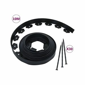 Borde de césped flexible 10 m con 30 estacas