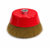 Cepillo de copa con alambre con alambre trenzado de 150 mm - para limpieza y pulido