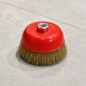 Cepillo de copa con alambre trenzado de 125 mm - para limpieza y pulido