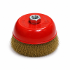 Cepillo de copa con alambre trenzado de 125 mm - para limpieza y pulido