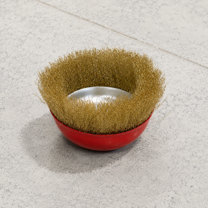 Cepillo de copa con alambre trenzado de 125 mm - para limpieza y pulido