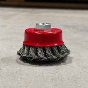 Cepillo de copa con alambre trenzado de 65 mm - para limpieza y pulido