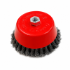 Cepillo de copa de alambre trenzado, 150 mm - para limpieza y pulido de metales
