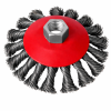 Cepillo rotativo con alambre trenzado 115 mm para amoladora angular
