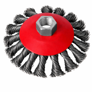 Cepillo rotativo con alambre trenzado 115 mm para amoladora angular
