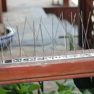 Cinta antipajaros con soporte de acero inoxidable, 50 cm, 60 puas