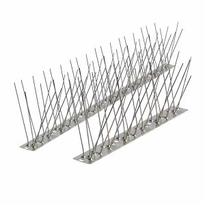Cinta antipajaros con soporte de acero inoxidable, 50 cm, 60 puas