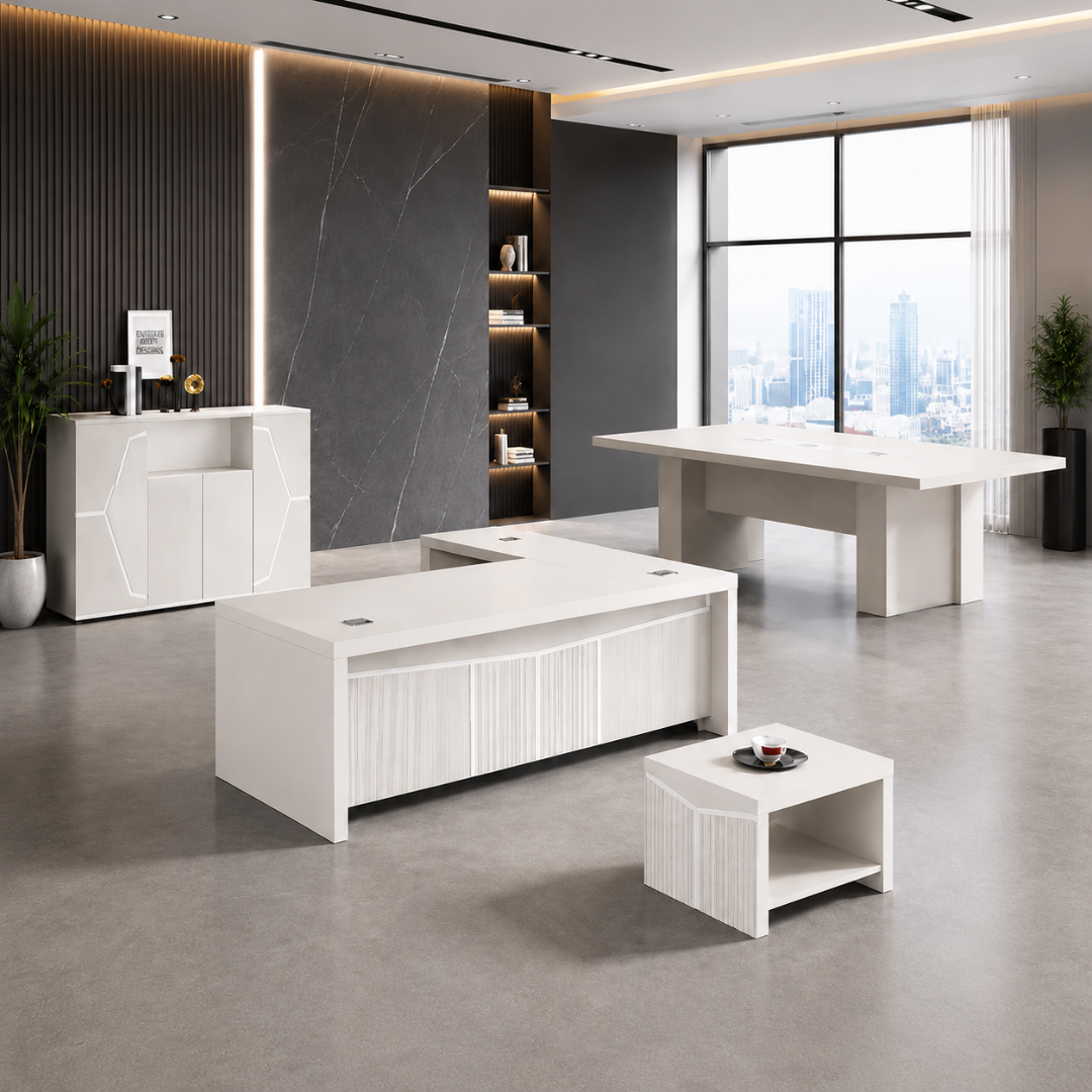 Conjunto de mobiliario de oficina Valente & Imperium moderno y ergonómico 1 Conjunto de mobiliario de oficina Valente & Imperium moderno y ergonómico