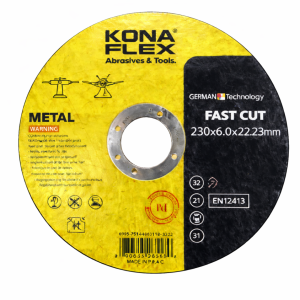 Disco abrasivo de corte para acero inoxidable y metal T27, 230mm x 6.0mm x 22.23mm