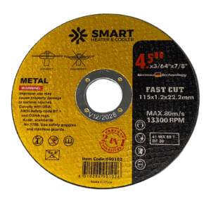 Disco de corte para acero inoxidable y metal T41, 115mm x 1.2mm x 22.23mm