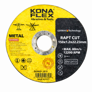 Disco de corte para acero inoxidable y metal T41, 150 mm x 1,2 mm x 22,23 mm