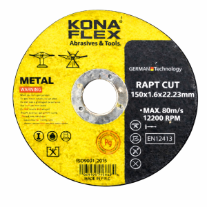 Disco de corte para acero inoxidable y metal T41, 150 mm x 1,6 mm x 22,23 mm