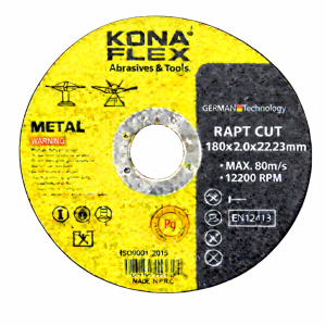 Disco de corte para acero inoxidable y metal T41, 180mm x 2.0mm x 22.23mm
