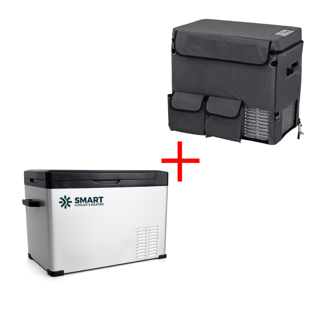 Paquete nevera para coche con compresor Smart Cooler 40l, 12 24 220v + funda protectora termoaislante Paquete nevera para coche con compresor Smart Cooler 40l, 12 24 220v + funda protectora termoaislante
