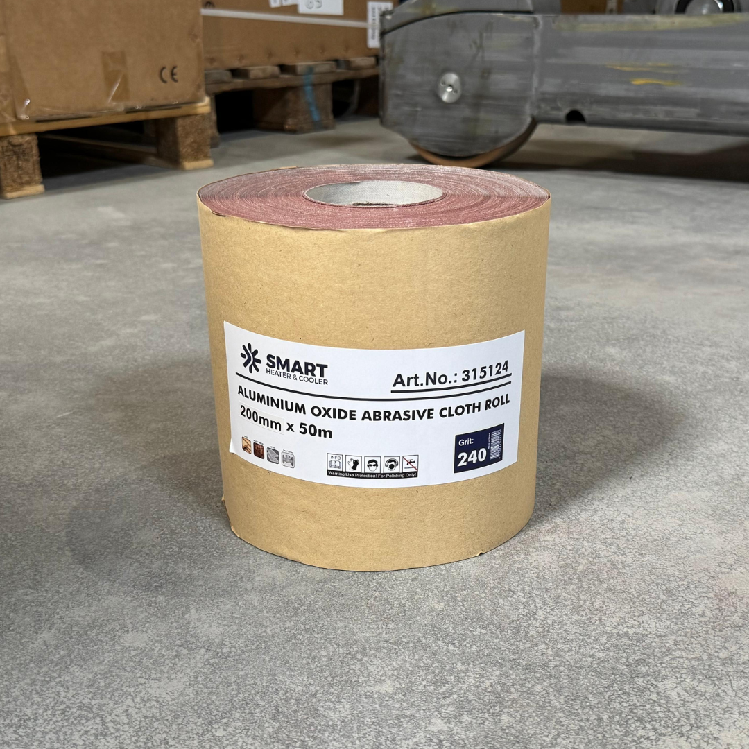 Rollo de tela abrasiva, grano G240, 200 mm x 50 m, para lijado de madera y metal 1 Rollo de tela abrasiva, grano G240, 200 mm x 50 m, para lijado de madera y metal