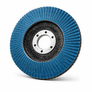 Set 10 discos abrasivos lamelares cónicos T29, 125x22,23 mm P80 para lijado y pulido de metal