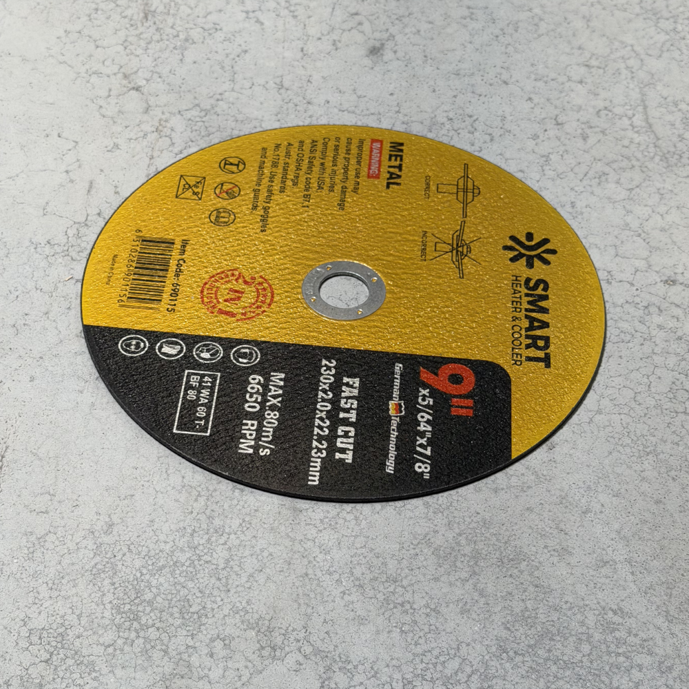 Set de 5 discos de corte T41 para acero inoxidable y metal 230 x 2,0 x 22,23 mm 3 Set de 5 discos de corte T41 para acero inoxidable y metal 230 x 2,0 x 22,23 mm